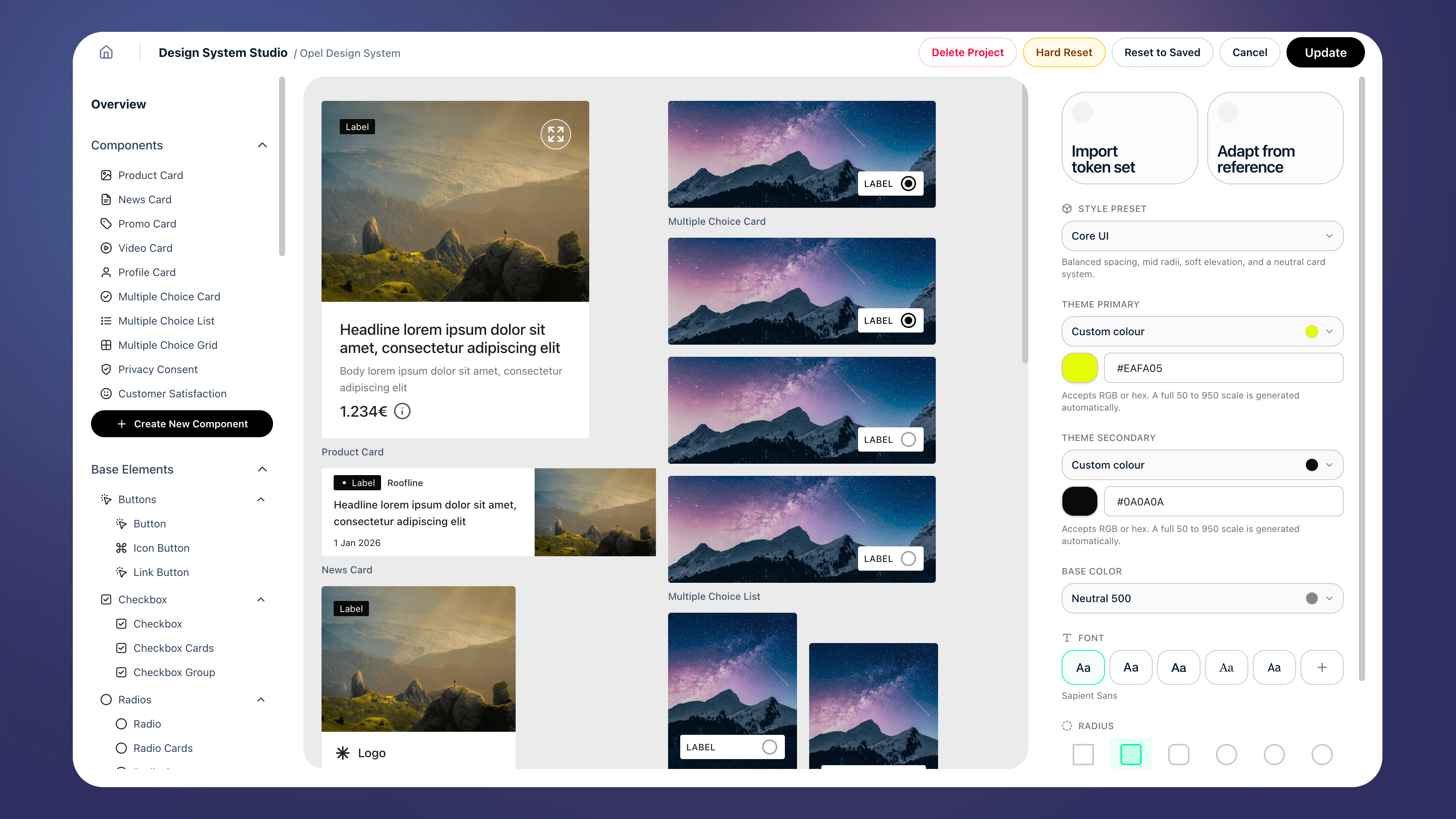 Design System Studio preview